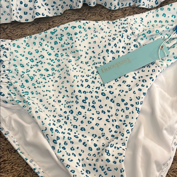 Floral Blue Women's Swimwear Set birdsong - Picture 2 of 6